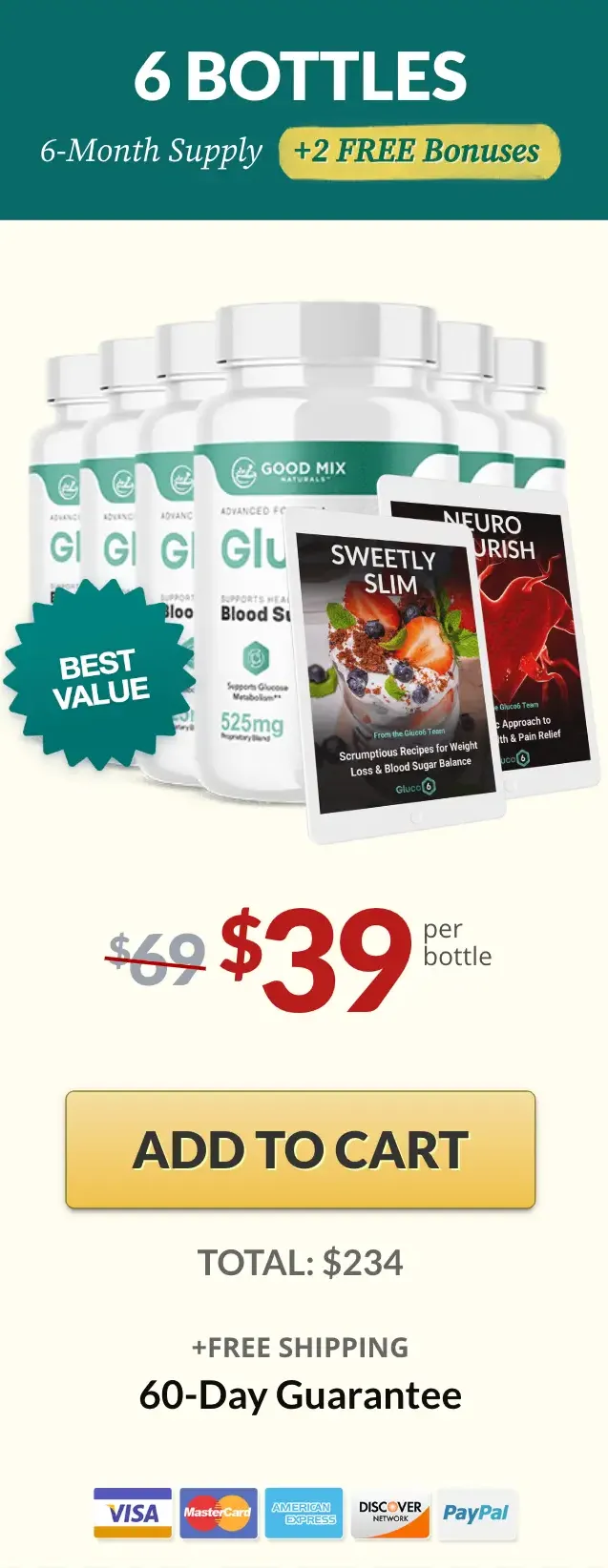 Gluco6 Buy 6 Bottles